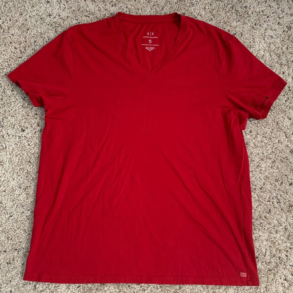 A/X armani exchange red t-shirt